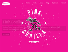 Tablet Screenshot of pinkgorillaevents.com